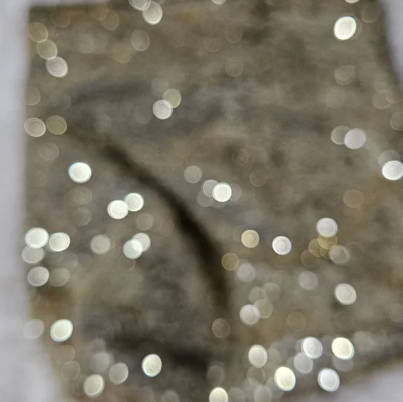 Victorias Secret Gold Sequin Tote Bag With  ANGEL Wings Purse Charm - Picture 3 of 12